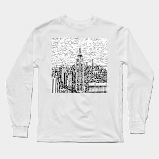 NEW YORK - pencil drawing .2 Long Sleeve T-Shirt